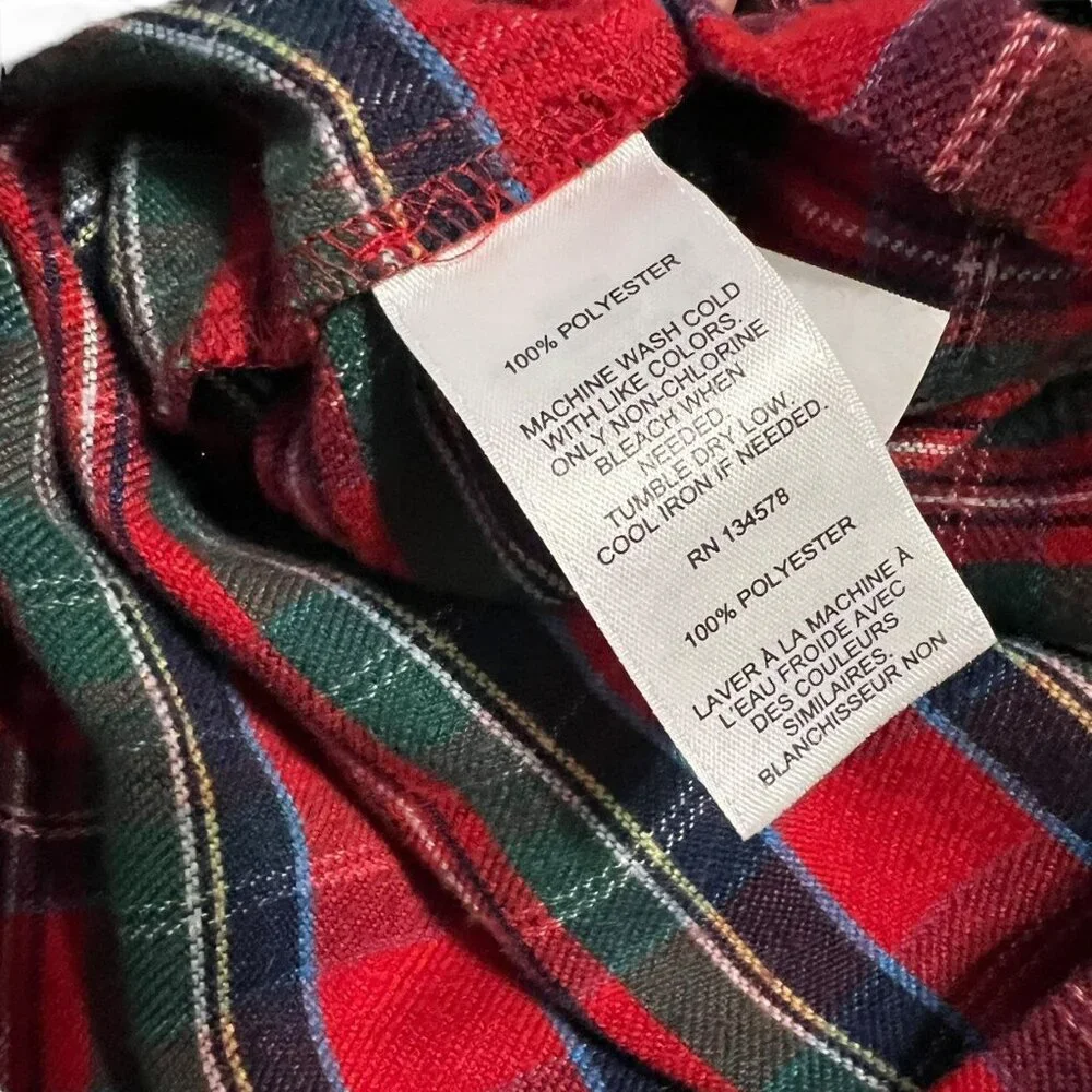 Vineyard Vines Sz M Holiday Plaid Flannel Nightgown